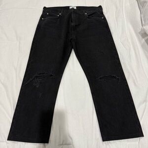 Agolde Women's Black Straight Leg Jeans